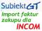 Incom import faktur do Subiekt GT Sfera