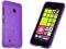 Gel fioletowe elastyczne etui Nokia Lumia 530 +fol