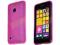 Różowe elastyczne etui Gel Nokia Lumia 530 + folia