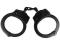 Profesjonalne Stalowe Kajdanki GS Czarne Policja