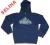GRANATOWA BLUZA Z KAPTUREM 158/164