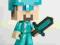Minecraft Steve w diamentowej zbroi