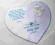 Szatka do Chrztu Św.  w kształcie serca