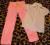Różowy komplecik spodnie i bluzka