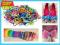 KOLOROWE GUMKI LOOM BANDS 300 + HACZYKI + SZYDEŁKO