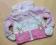 Urocza jesienna kurteczka z rękawiczkami 6-9m 74cm