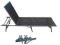 Leżak ogrodowy leżanka NIEBIESKI WYPRZEDAŻ