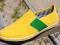 szwedki Wsuwane lekkie trampki yellow-green r 40