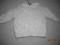 sweterek biały z kapturem 0-3 56cm