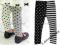 Legginsy zwariowane w GROSZKI PASKI 98-104