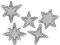 naklejki stickersy gwiazdy GWIAZDKI wzór 4 SREBRNE