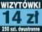 Wizytówki 250 sztuk DWUSTRONNE grube 350g JAKOŚĆ!