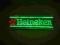 Neonowy napis Heineken