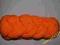 Wełniana opaska warkocz pleciona pomarańczowa