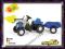 ROLLY TOYS- TRAKTOR NA PEDAŁY Z ŁYŻKĄ I PRZYCZEPĄ