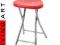 Hoker ALAN składany czerwony stołek LIVING ART
