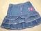 BLUEZOO* JEANSOWE FALBANIASTA SPÓDNICZKA 134cm