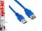 4World Kabel USB 3.0 AM-AF 0.5m niebieski