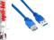 4World Kabel USB 3.0 AM-AF 4m niebieski