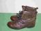 skórzane botki z zary r33