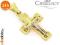 ZŁOTY KRZYŻYK DWA KOLORY ZŁOTA  DOSTAWA