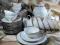 Serwis 12 osób biała porcelana złocenia Heinrich