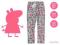 Świnka PEPPA szaro różowe LEGGINSY GETRY 98 /2-3