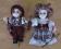 2x LALKA PORCELANOWA KOLEKCJONERSKA PARA LALECZEK