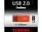 Pendrive TOSHIBA 8GB HAYABUSA - ORANGE - HIT CENA!