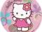 Talerzyki HELLO KITTY urodziny party 10 szt 18 cm