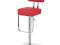 Hoker barowy Edgar obrotowy czerwony krzesło skóra