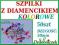 Szpilki długie z główką w kształcie diamentu kolor