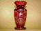 PRZEPIĘKNY WAZON Z CZERWONEGO SZKŁA