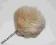 Pompon z królika 8 cm pompony beż