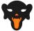 Maska miękka Potwór czarna Halloween NSH3468-4g