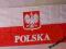 FLAGA POLSKA Z GODŁEM 136x68 Z TUNELEM WYS. GRATIS