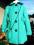 WIOSNA2014 ekskluzywny płaszczyk turkus mięta 116