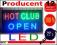 LED REKLAMA SZYLD DIODOWY HOT CLUB 82x47 cm GWAR.