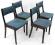 Komplet 4 Krzeseł i 2 Foteli Dania Lata 60 Design