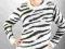 Sweter Ciążowy wzór Zebra r. S