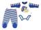 KOMPLET BODY+PÓŁŚPIOCHY ROZM 56  0-3 M 100%BAWEŁNA