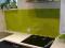 Lacobel zielony kolorowe szkło nowoczesna kuchnia
