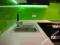 Lacobel zielony kolorowe szkło nowoczesna kuchnia
