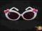 8148-8 BIALE OKULARY W KOLOROWE GROCHY HELLO KITTY