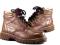 Okazja ! Skórzane Wygodne Buty Zimowe 110L Brąz 36