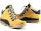 Skórzane Wygodne Buty Zimowe 125 Żółty #43
