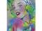 Obraz akryl + spray Unikat Marylin Monroe Deska