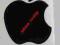 APPLE  jabłuszko naklejka nalepka CZARNA 13x16