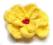 BROSZKA KWIAT KWIATEK ROBIONA NA SZYDEŁKU żółty