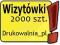 WIZYTÓWKI 2000 szt - FOLIA - 2stronne NAJGRUBSZE!